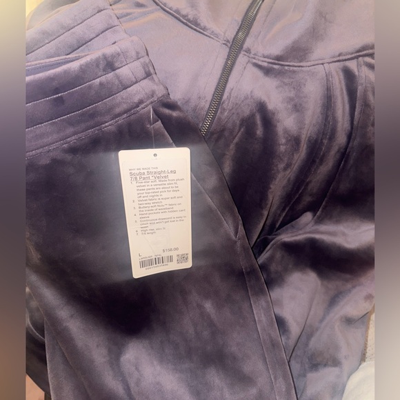 NWT Size L & XLG Lululemon Scuba Oversized Velvet Set! - Nightfall - Picture 5 of 11